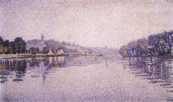 River's Edge The Seine at Herblay, Paul Signac